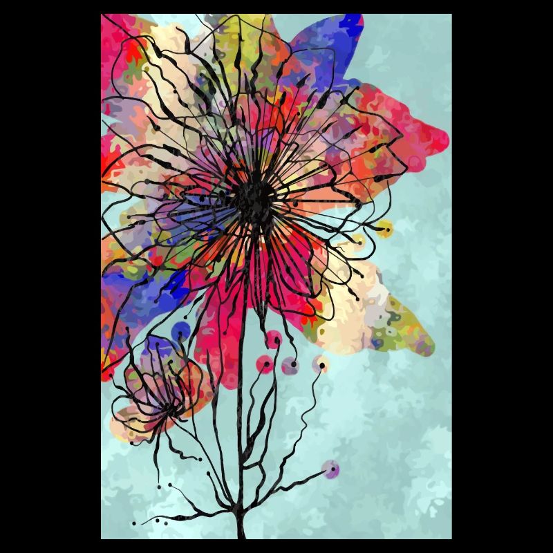 Fleur colorée