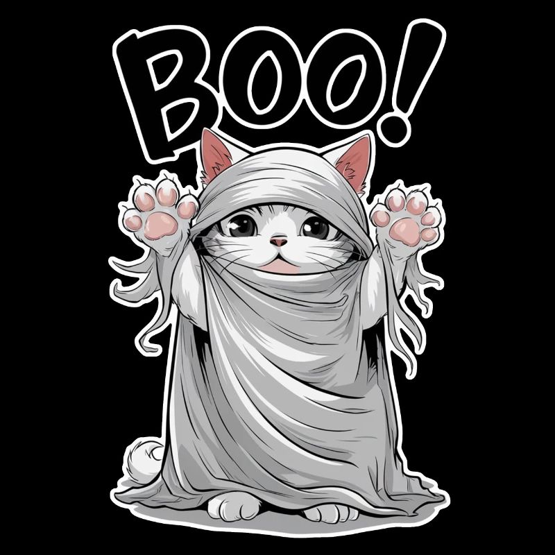 Ghost Cat - Halloween Cute Kitten
