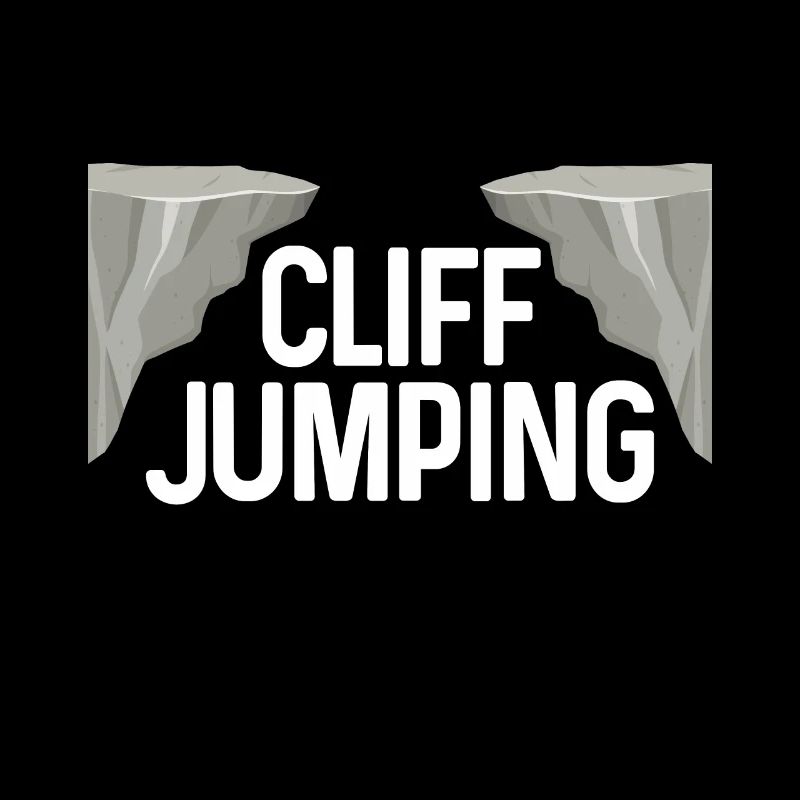 Retro Graphic Cliff Diver Cliff Diving Tombstoning