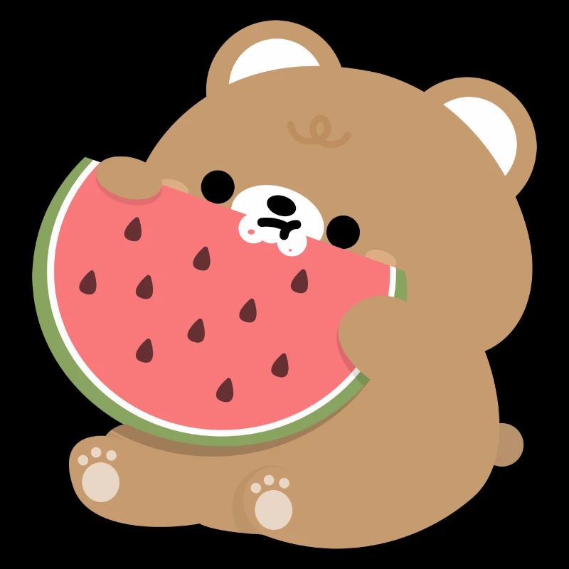 Braunbär Wassermelone