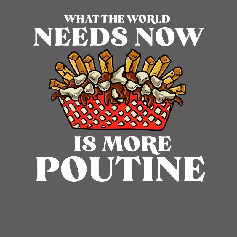 Kanadische Poutine Pommes Frites Mittagessen