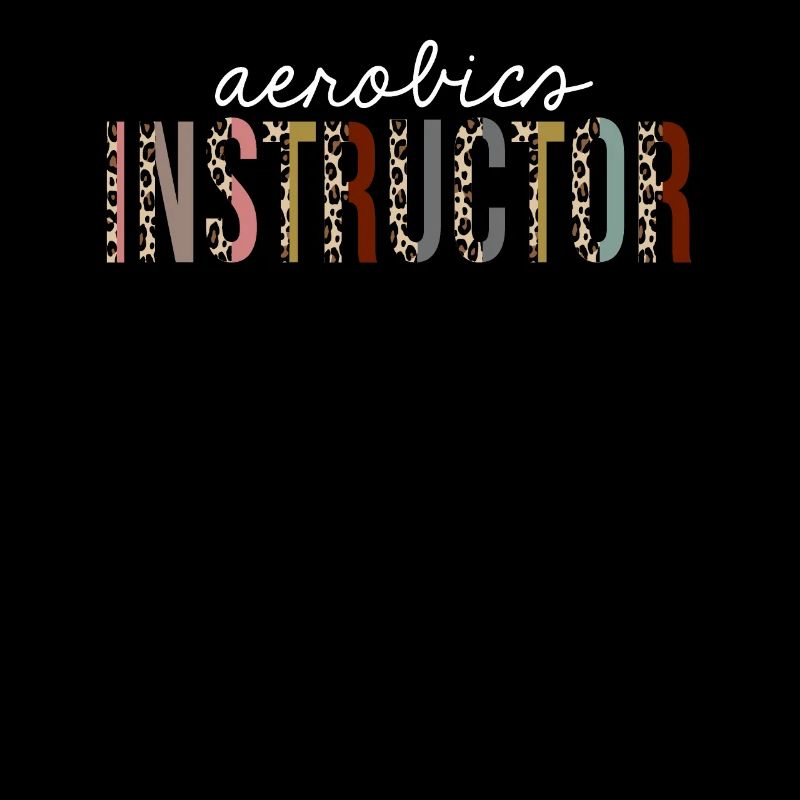 Cadeau drôle d'instructeur d'aérobic imprimé léopard