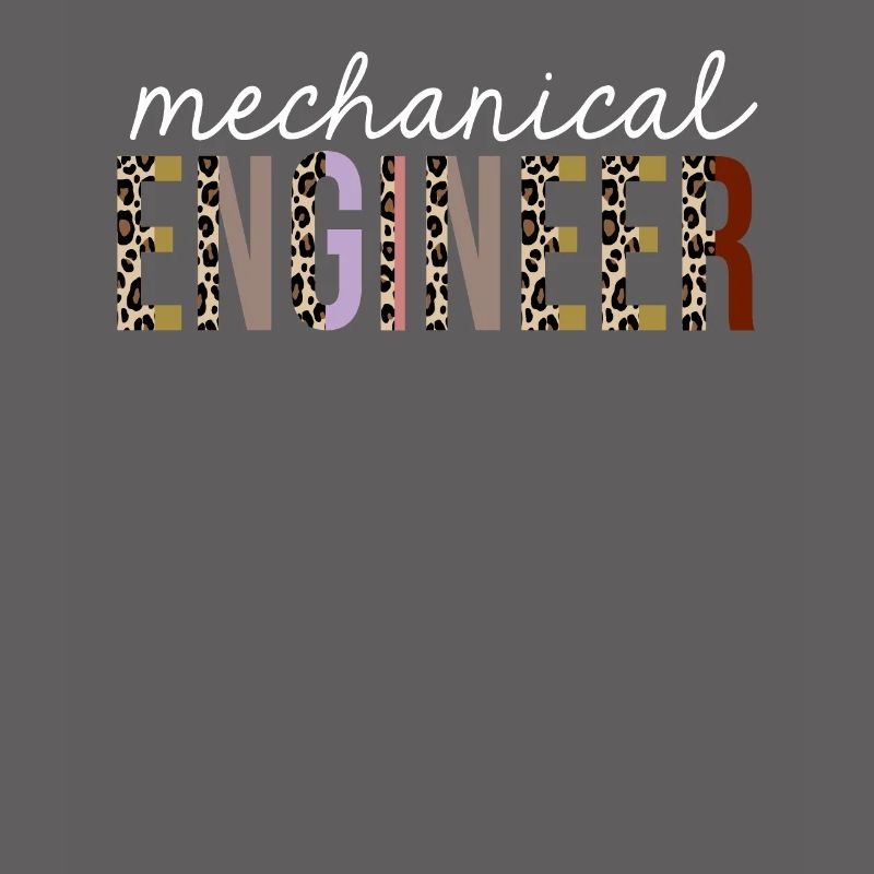 Mechanical Engineer Leopard Print Funny Gift