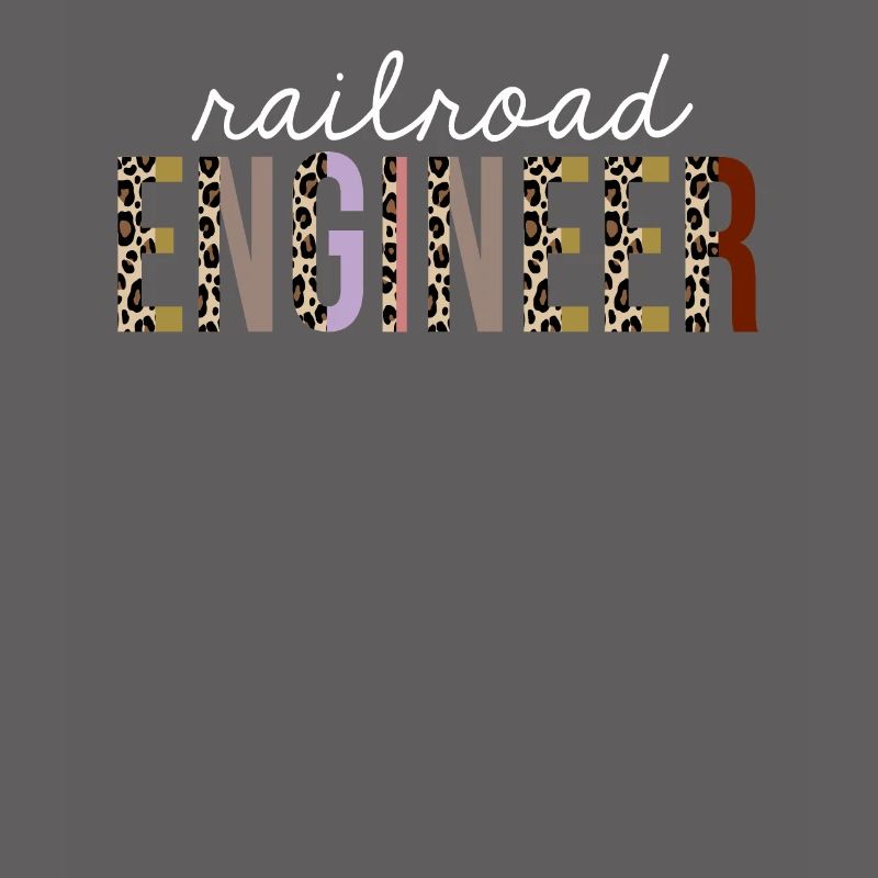 Railroad Engineer Leopard Print Funny Gift