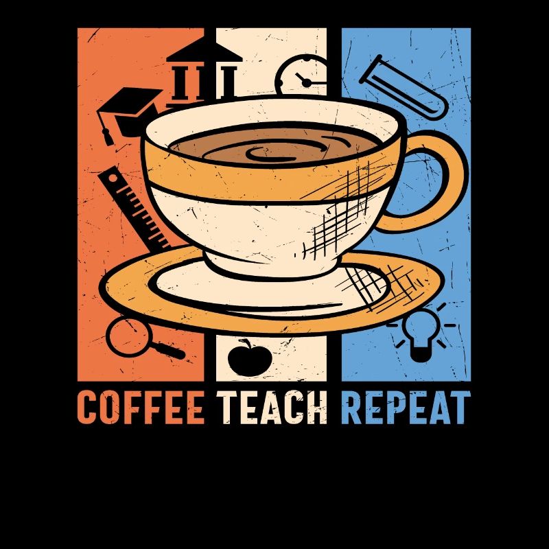 Café Enseigner Répéter le café et citations des enseignants