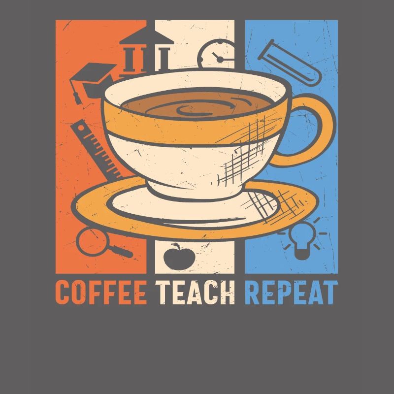 Café Enseigner Répéter le café et citations des enseignants