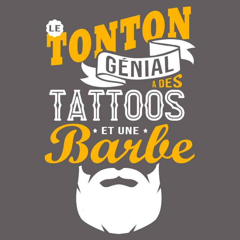 the awesome uncle has tattoos and a gift beard