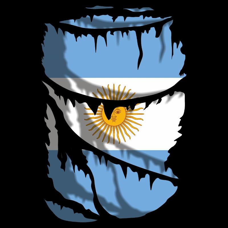Drapeau de l’Argentine, effet tissu déchiré