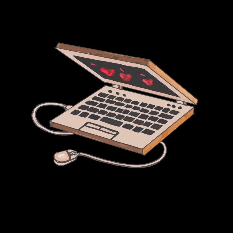 3D Laptop Notebook Computer Mouse PC Keyboard