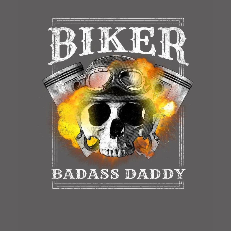 Biker Badass Daddy Motorcycle
