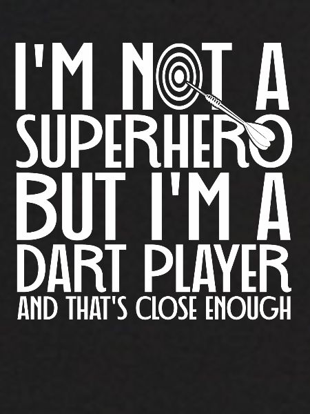 Dart superhero and darts player
