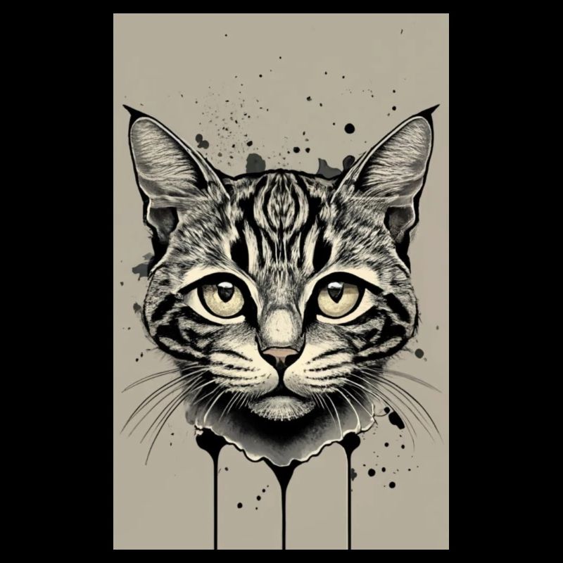 chat noir et blanc