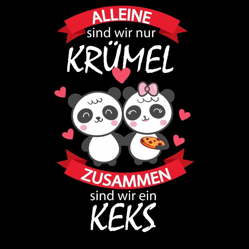 Süßes Pandapärchen mit Liebesspruch