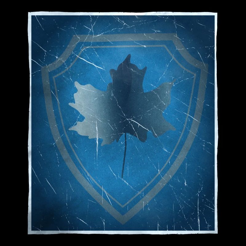 Coat of arms with red maple leaf