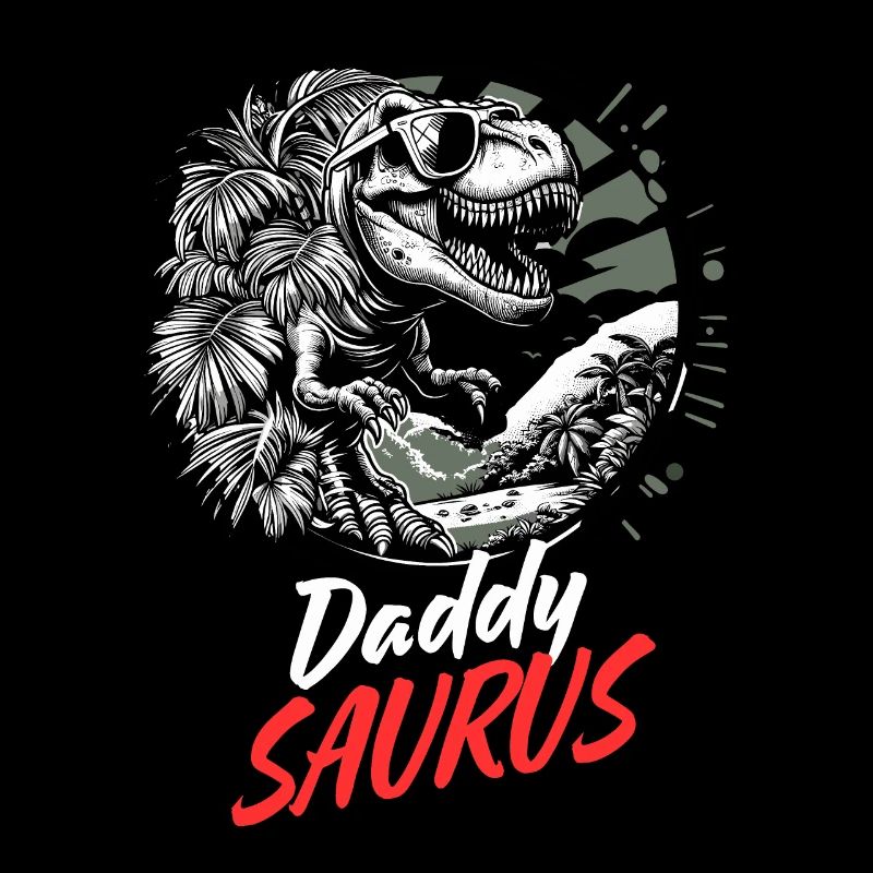 Vater Daddy Saurus Papa Vatertag Dinosaurier Fun