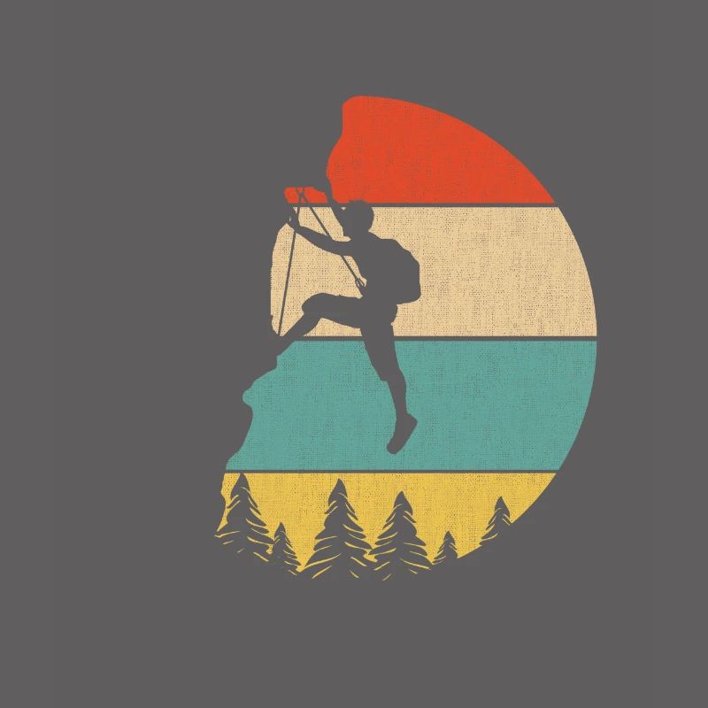 Retro Vintage Klettern - Bergsteigen