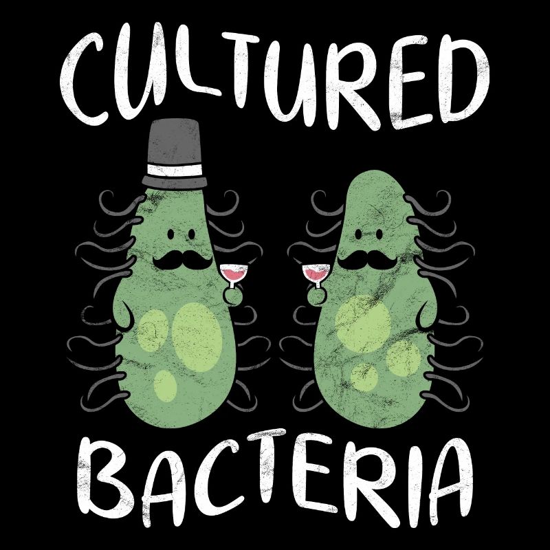 Bactéries cultivées avec chapeau