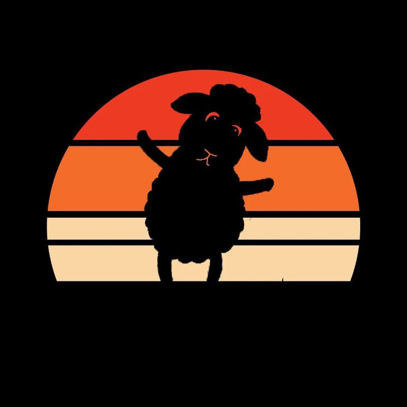 retro sheep sun