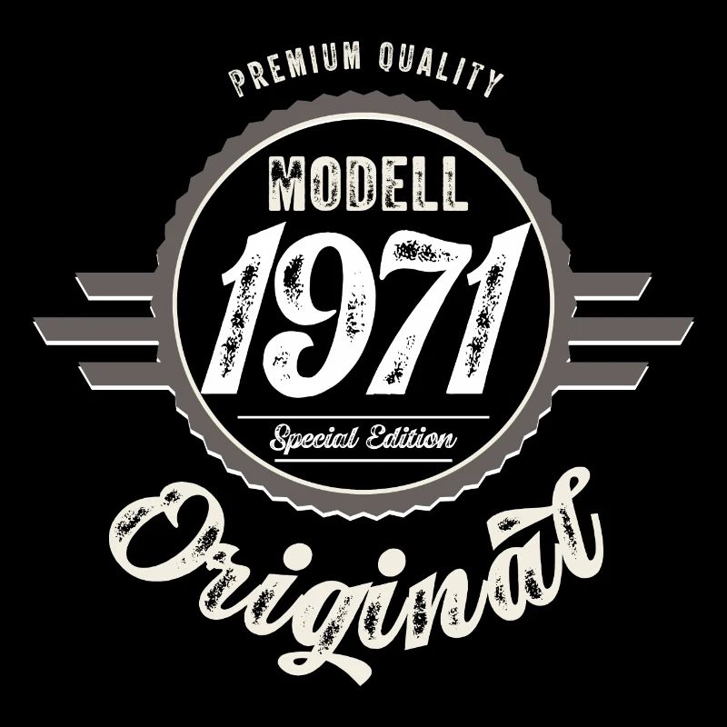 Original Oldtimer Badge Modell 1971 Geburtstag 50