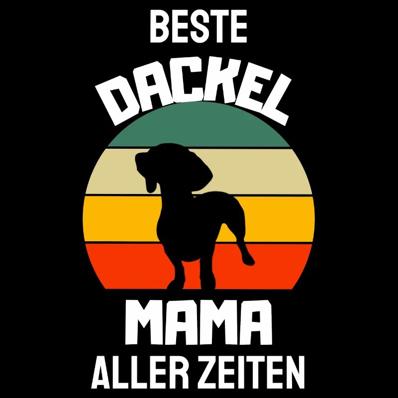 Hunde Mama Hundebesitzer Geschenk Retro Dackel