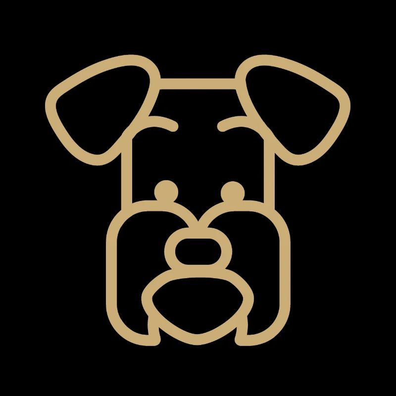 Schnauzer dog Polygon face