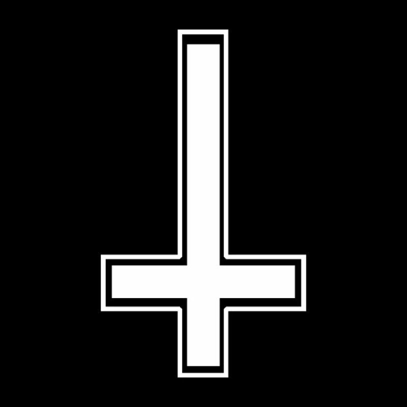 Croix blanche angulaire à l'envers