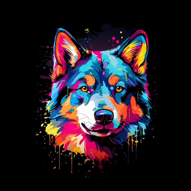 Husky coloré