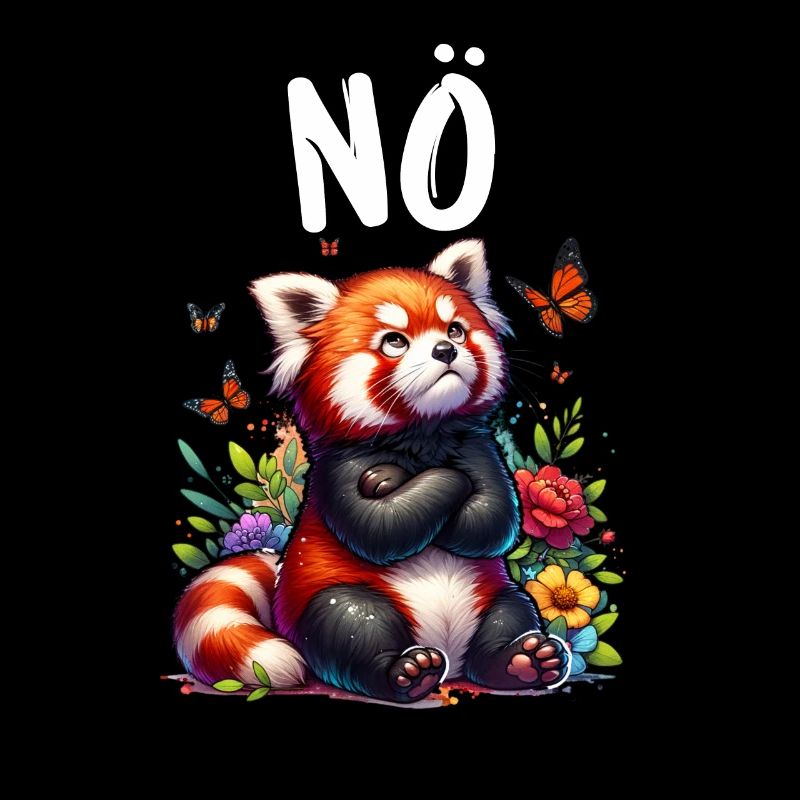 Panda roux Drôle de dicton Nope Renard de Feu