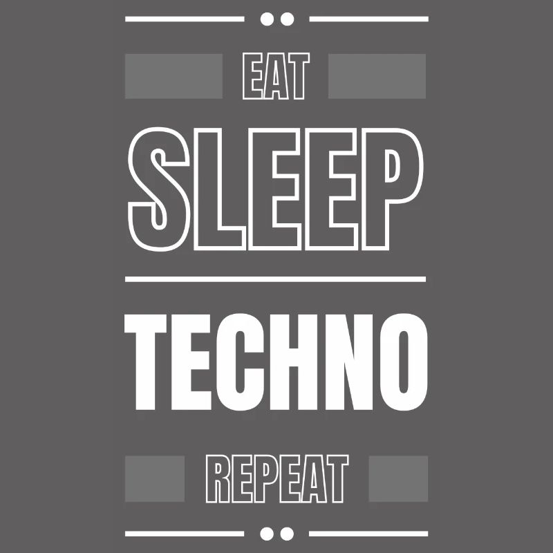 eat sleep techno repeat geschenk idee spruch party