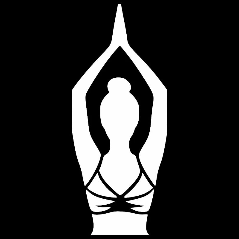 Simple Yoga Silhouette Focus Breathing Technique