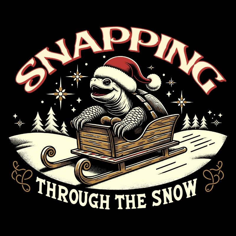 Snapping Turtle Santa Christmas