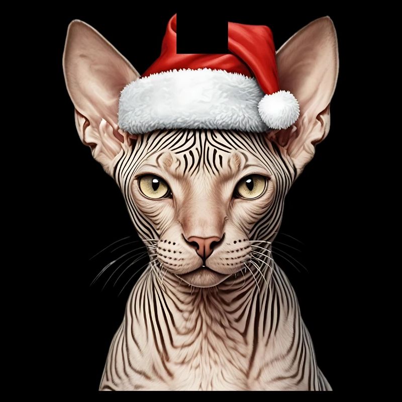 Weihnachts-Sphynx-Katze