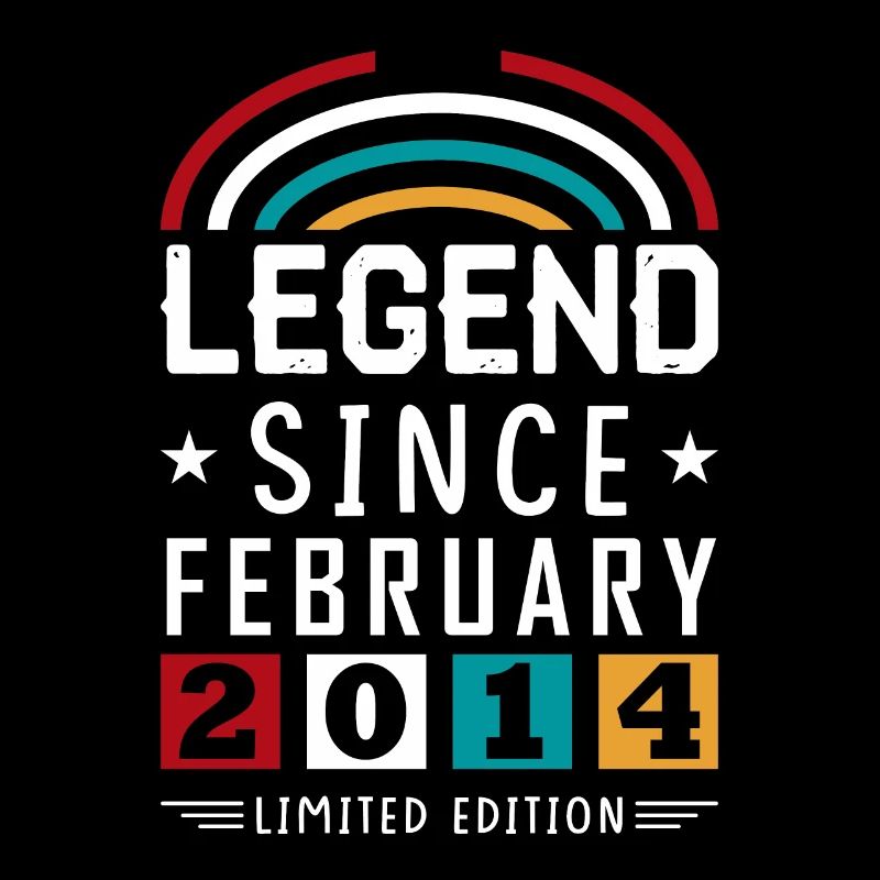 2014 Legend Since Geburtstag Geschenk Februar