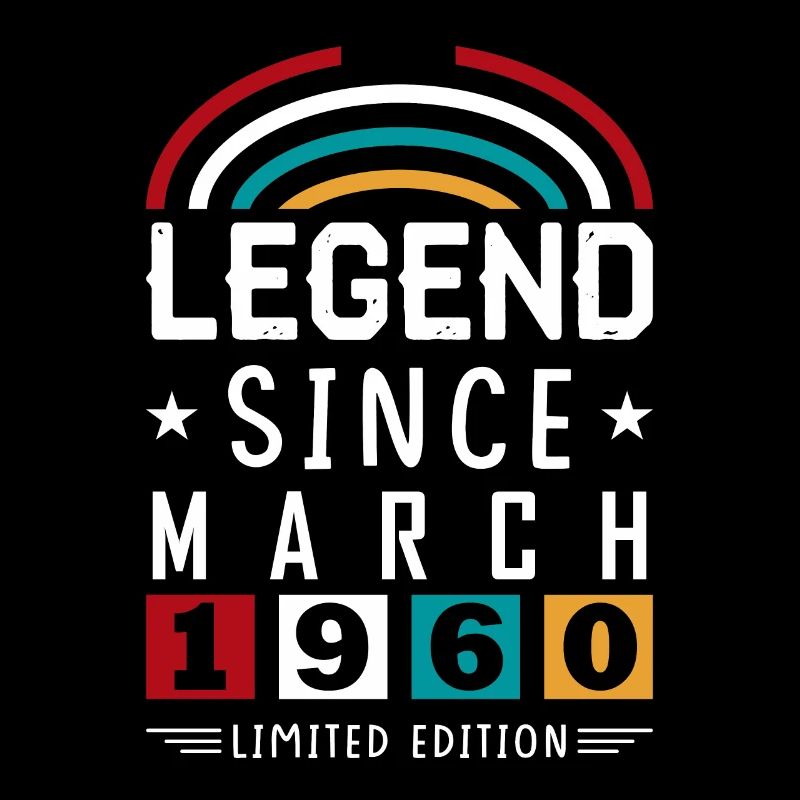 1960 Legend Since Geburtstag Geschenk März