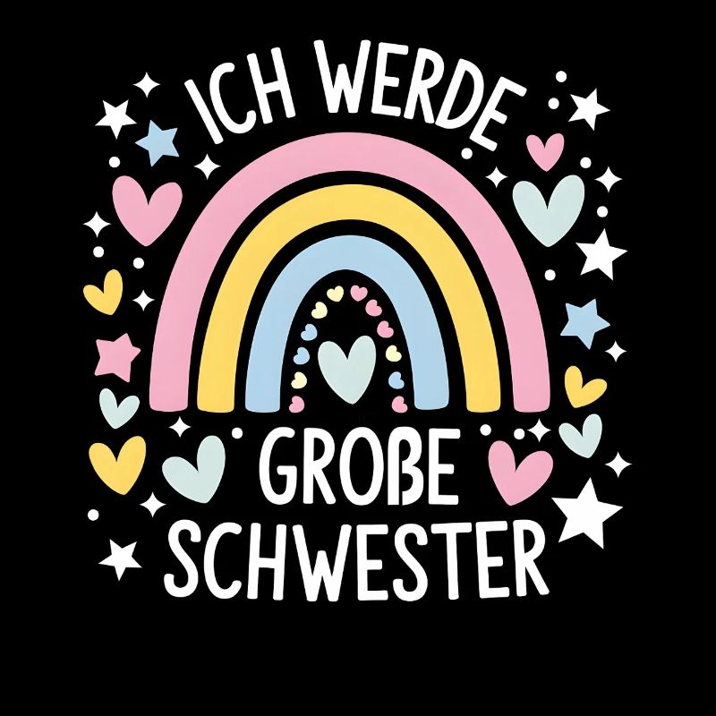 Ich Werde Große Schwester Regenbogen Boho