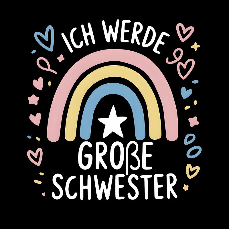 Ich Werde Große Schwester Regenbogen Boho