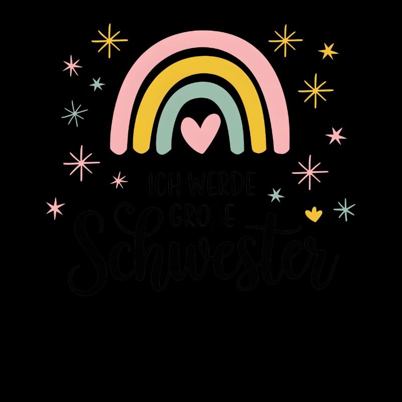 Ich Werde Große Schwester Regenbogen Boho