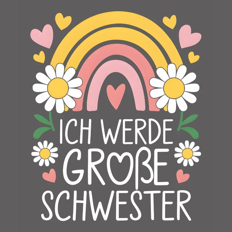 Ich Werde Große Schwester Regenbogen Boho