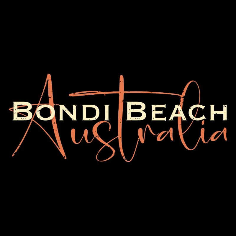 Bondi Beach Australia vintage style