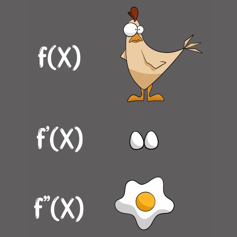 Math Derivation Chicken Student Teacher Gift