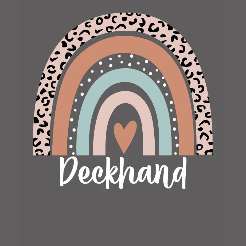Deckhand Regenbogen Leopard Lustiger Decksmann