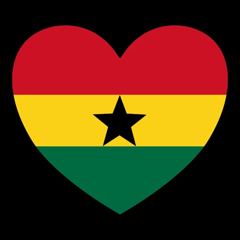 Cœur du drapeau du Ghana