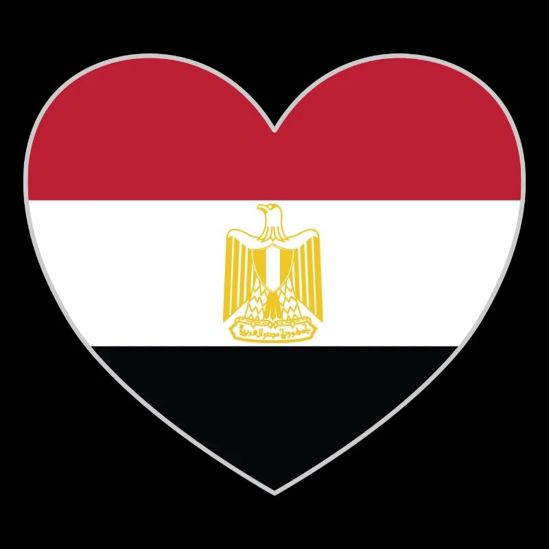 Egypte Drapeau Coeur