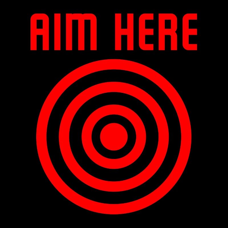 Aim Here - Bullseye Shooting Target