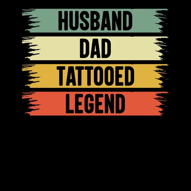 Father Tattoo Beard Husband Dad Legend