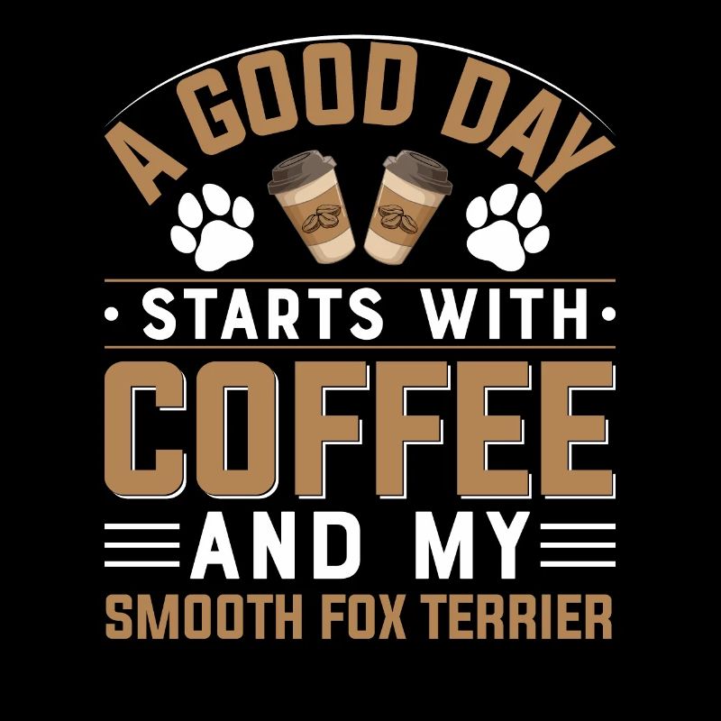 Glatter Foxterrier Kaffee Trinken Hundebesitzer