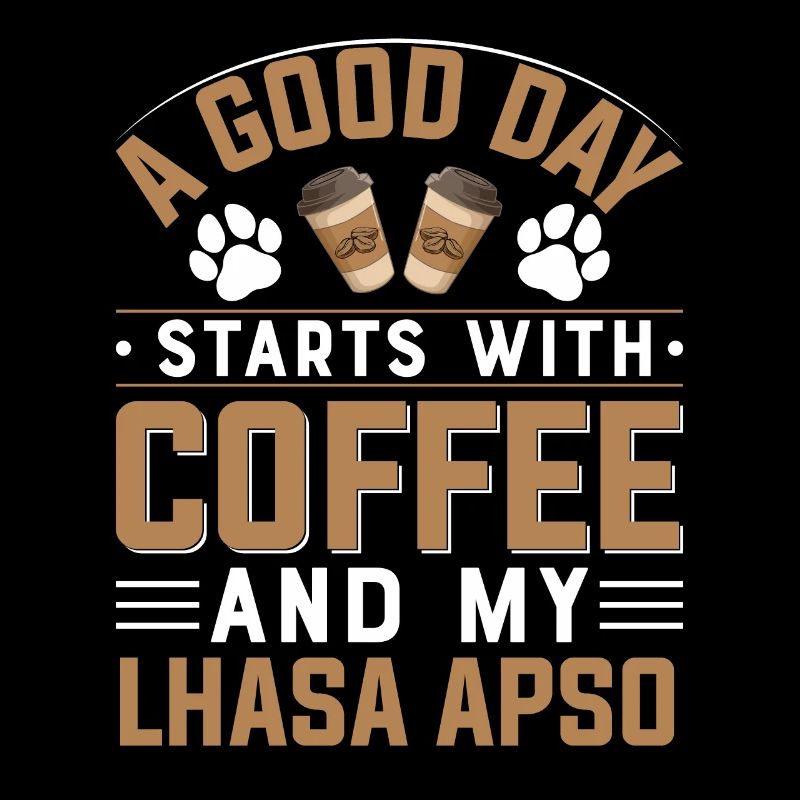 Lhasa Apso Coffee Drinking Dog Owner Caffeine Dog