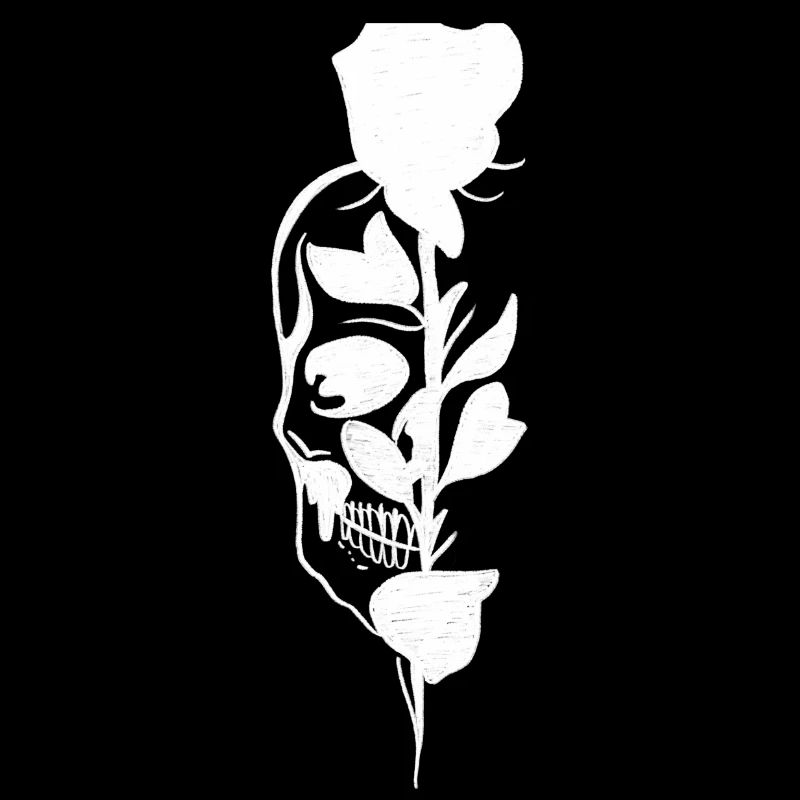 Rose mit Schädel Rose and Skull
