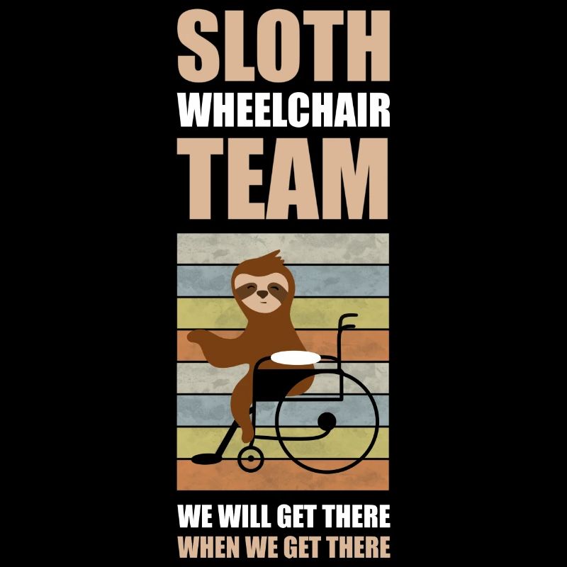 Faultier Rollstuhl Behindert Behinderung Geschenk