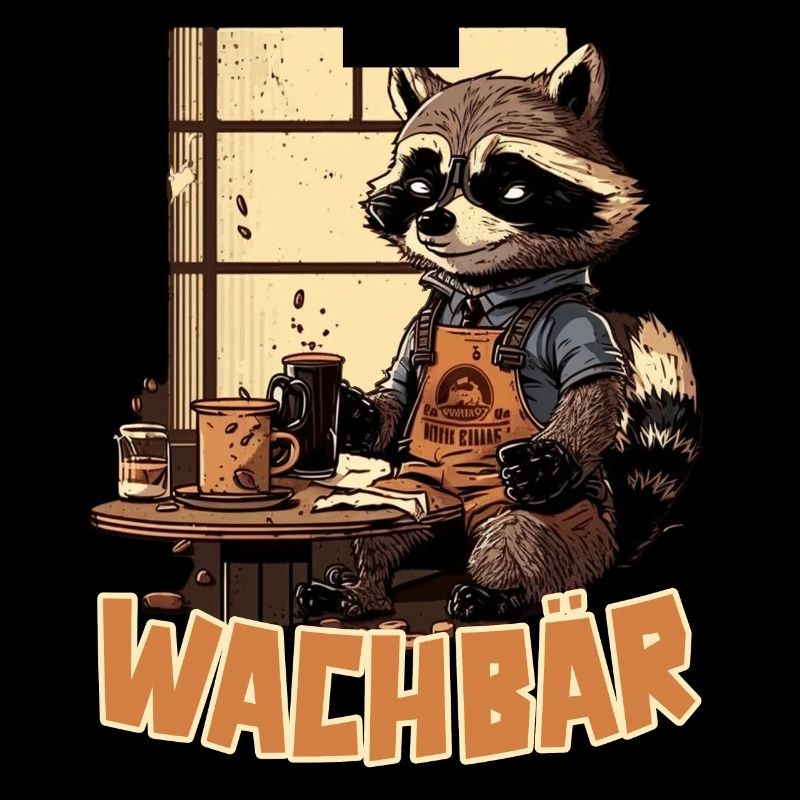 Wachbär Waschbär Motiv Köstüm Bild Mode Rave